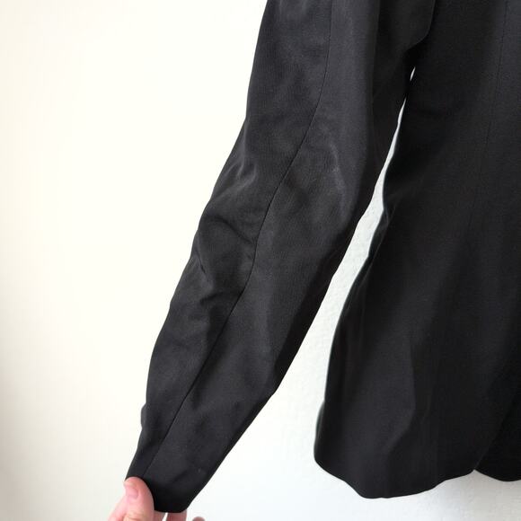 Vintage Jean Paul Gaultier Womens Blazer 10 Black 80s Lined Button Jacket Silk - Picture 5 of 15